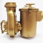 A gold water pump featuring Martin 500 Series parts on a white background.